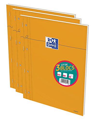  Oxford Lot de 3 Bloc-Notes A4+ (22,5 x 29,7cm)...