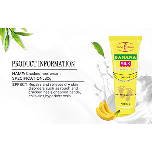 AICHUN BEAUTY Cracked Heel Cream Foot Care Banana Milk Cream Rough Dry Skin Baby Foot 80g