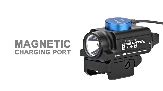 OLIGHT PL-Mini 2 Valkyrie 600 Lumens Magnetic USB Rechargeable Compact Hunting Gear with Adjustable Rail, High Performance CW LED Flashlight with Built-in Battery