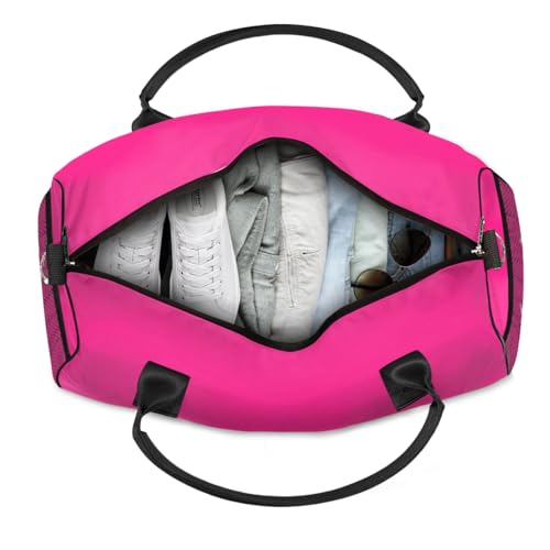 Duffle Gym Bag for Women Men Foldable Waterproof Custom Overnight Shoulder Bag Carry on Tote for Weekender Travel Sports4