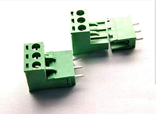 Davitu 10sets(male 10pcs+female 10pcs total 20pcs) Looper 2edgk 2P/3P/4P/5P/6P/7P/8P/9PIN terminals 5.08mm - (Color: 3 PIN)