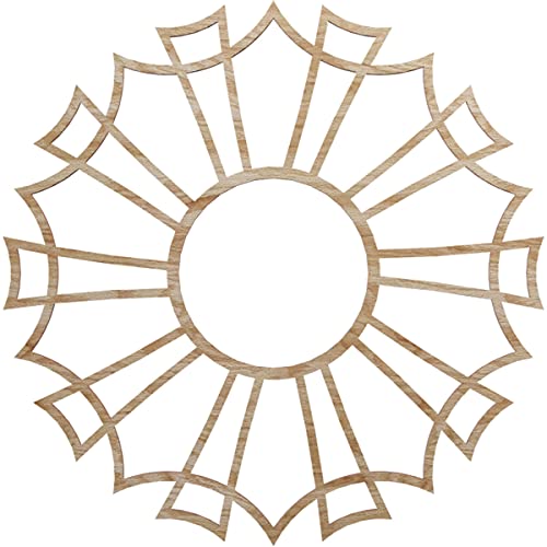 Image of Ekena Millwork 18 inchOD x 6 3 /8 inchID x 1 /4 inchT Augustus Wood Fretwork Pierced Ceiling Medallion, Red Oak