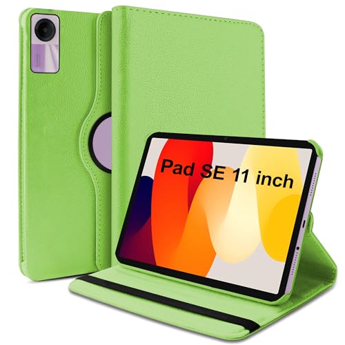 Image of TGK Rotating Cover for Redmi Pad SE 11 inch 360 Degree Leather Flip Case (Green)