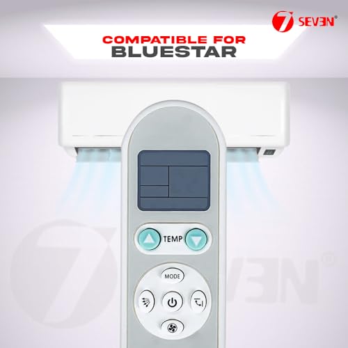 Image of 7SEVEN Compatible with Blue Star AC Remote Control Model 140 Suitable for 1 1.5 2 Ton Split & Window Air Conditioner - Match Key by Key Exactly with existing Bluestar AC Remote Function