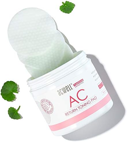 [ACWELL] AC Returning Toning Pads, Pore Care Toner Pads(50ea) for irritated skin, Balancing skin pH to Smooth and Soothe skin Removing Dead Cells