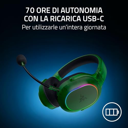 Barracuda X Phantom Green Edition - Cuffie da gioco wireless multipiattaforma (285 g, driver TriForce da 40 mm, Dual Wireless HyperSpeed e Bluetooth) Phantom Green - Cuffia gaming - Immagine 6