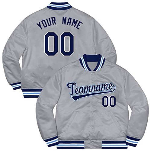 Custom Men Women Boy Fashion Lightweight Baseball Jacket Personalized Embroidered Name and Number Sport Coats