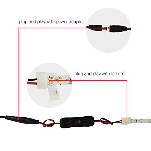 RUNCCI-YUN 3528 2835 8mm 2 Pin Connettori Striscia...