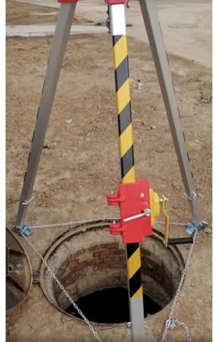 Kit de trípode de rescate con cabrestante autoblocante para acceso a espacios reducidos, protección contra caídas, altura ajustable