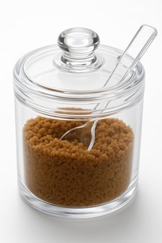 Home Gadgets Zuccheriera Cucina con Coperchio Originale Acrilico con Cucchiaio