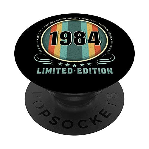 Born In 1984 Popsockets para teléfono retro, divertido cumpleaños de 1984 PopSockets PopGrip Intercambiable