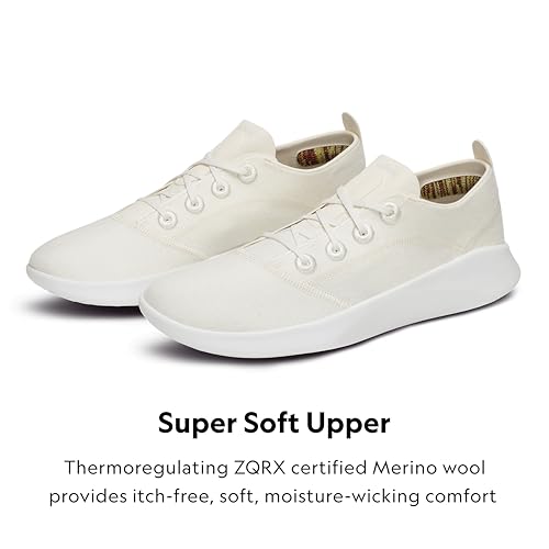 Allbirds Women’s Superlight Wool Runner Casual Sneakers - Natural White (Blizzard Sole) - 6 Medium