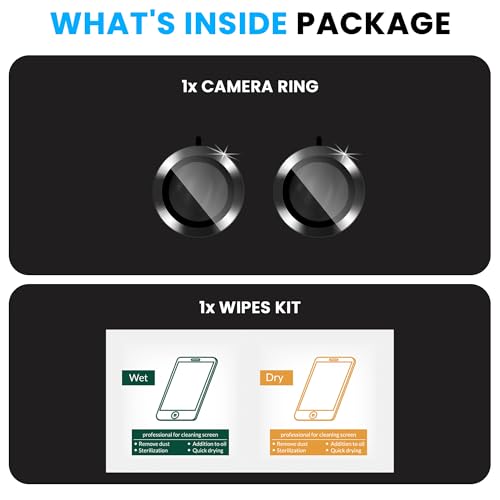 Image of FIRST MART Black Camera Ring Guard Protector for Oppo Reno 15 Pro | Tempered Glass with Metal Alloy Rings, HD Clear, Scratch Resistant, Case-Friendly | Pack of 1