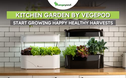Vegepod - Kitchen Garden - Gourmet Herb And Vegetable Indoor Grow Kit, Self Watering, Led Grow Light (White) #TOP1
