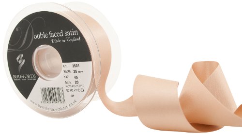 Berisfords Double Faced Satin Ribbon 45 Ecru Berisfords Double Faced Satin Ribbon 45 Ecru