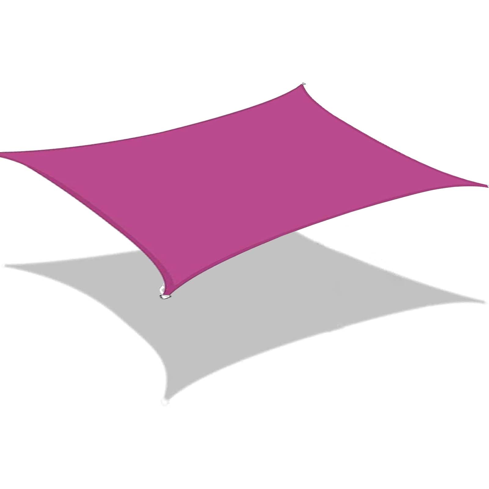 GJZQDKX Breathable HDPE Rectangular Sun Shade Sail with 95% UV Protection, Waterproof, Dust and Wind Resistant, Outdoor Canopy for Patio, Balcony, Garden, and Deck