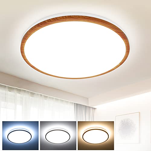 DINGLILIGHTING Bedroom Lights Ceiling, Dimmable Flush Mount LED Ceiling Light with Remote Control, Ultra-Thin Office Ceiling Lights 35W for Bedroom, Kitchen,Living Room,Hallway