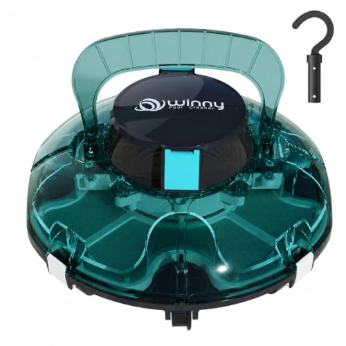 Image of (2026 Upgrade) Cordless Pool Vacuum for Above Ground Pool, Automatic Pool Cleaner Robot Cleaning Up to 660 sq.ft, Dual-Layer Filtration, 90 Mins Runtime, Self-Parking, with Hook (Lagoon Green)
