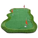 Indoor Putting Green,Golf Hitting Mat with 3 Golf Holes Putting Green Indoor Mat Game and Gift for Home, Office, Outdoor Use,Thickenedversion