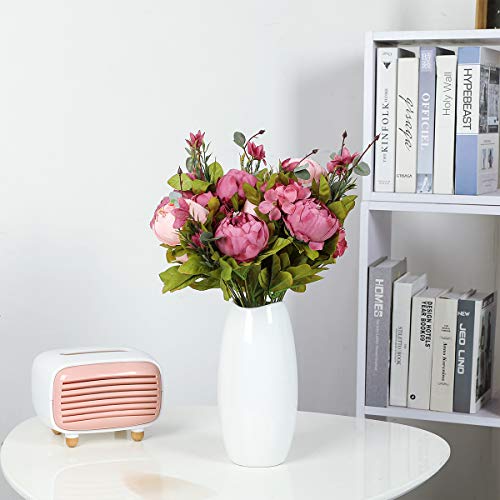 Nubry 2Pcs Artificial Peony Silk Flowers Bouquet For Wedding Home Garden Party Decoration (New Cameo Brown) #TOP4