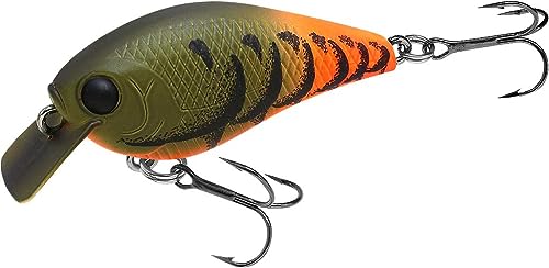 LUCKY CRAFT LC 0.5 Silent Crankbait Fishing Lures, 1-3/4” Squarebill Crankbait, Pike and Bass Lures, Floating 2ft Depth Bait, Tackle Box Fishing Gear, 512 All OT Moss Craw