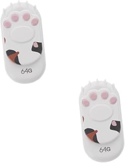 2 Peças Garra De Gato Mini Disco U Pen Drive USB Pen Drive Pen Drive Zip Drive USB Pendrive Giratório Unidade USB Unidade De Disco Pp Plástico Para Girar Cartão De Memória