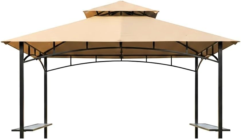 Garden Winds Durable Replacement Canopy Top Cover Compatible with The 43472, 31937-17, 812576, 822694, 21581 Aldi Gardenline Belavi Grill Gazebo - Classic Sand Beige, 350