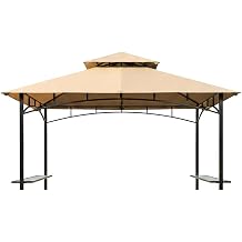 Garden Winds Durable Replacement Canopy Top Cover Compatible with The 43472, 31937-17, 812576, 822694, 21581 Aldi Gardenline Belavi Grill Gazebo - Classic Sand Beige, 350