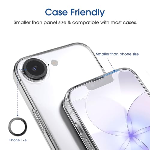 Image of amFilm OneTouch for iPhone 17e Screen Protector 6.1'' Tempered Glass