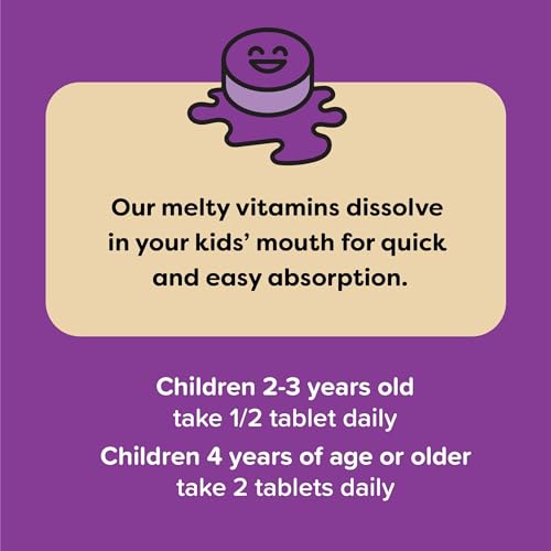 Renzo's Picky Eater Kids Multivitamin with Iron - Dissolving Kids Vitamins with Vitamin D3 & K2 and More - 60 Sugar-Free Melty Tabs, Cherry Cherry Mo’ Cherry Flavored - Image 6