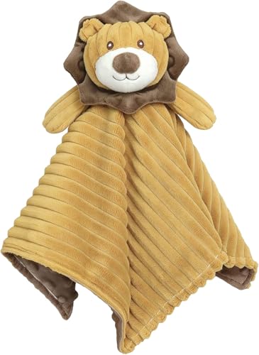 Image of Baby Security Blanket for Boys and Girls Lovey Lion 15 Inch Brown