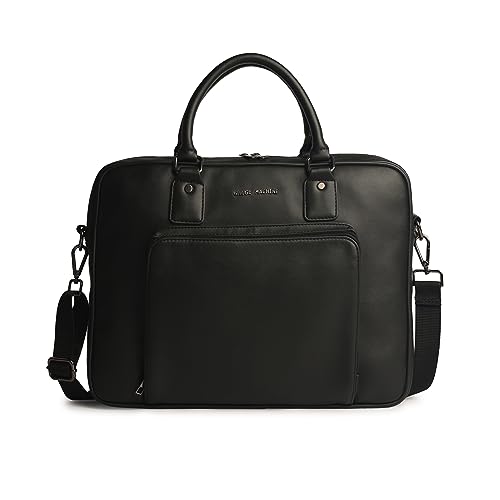 Image of Gauge Machine Professional Vegan Leather Messenger Briefcase Bag for Office |Fits upto 14 /15 / 16 inch Laptop |Separate Padded Laptop Compartment |Water Resistant |Men & Women |16L