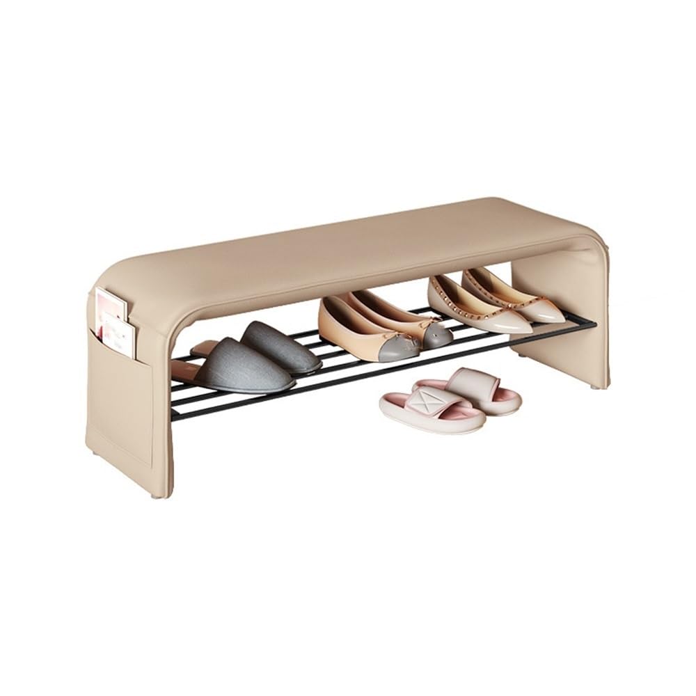 Banc d'entrée avec rangement pour chaussures et coussin salon