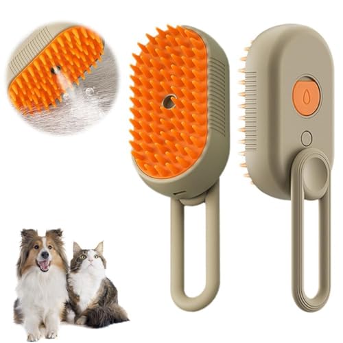 4-in-1 Pet Grooming Brush with Water Spray for Dogs & Cats Silicone