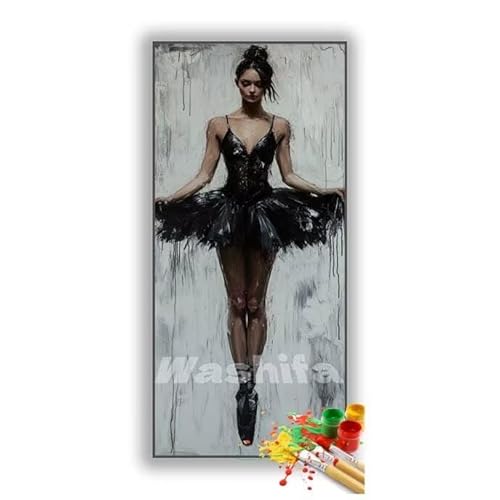 �������G �_���T�[ �o���G �����h��G �L�b�g DIY ��l ���S�Ҍ��� �f�W�^�����G ��h�� �����L�b�g�ɂ��G�� Paint By Numbers �A�N�����y�C���g ���ʉ� �����Ńy�C���g �z�[�� �I�t�B�X���� �M�t�g 30x60 cm, �t���[���Ȃ�