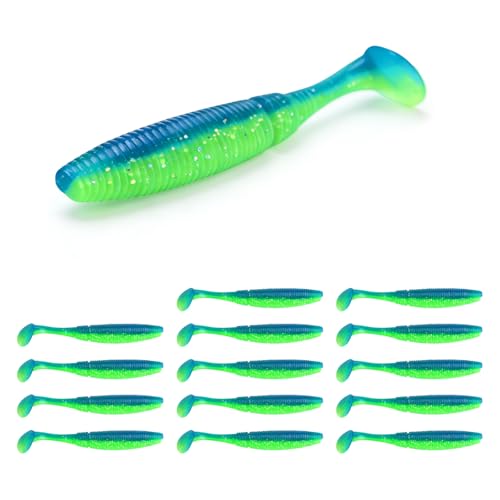 Image of Clearance Bionics-Designed Durable Soft Plastic Fishing Lures Kit with Bonus Accessories, 3 /4 /5 /6 Inch, 9-Type Lifelike Swimbaits in One Gear Set Included Tackle Box for Bass