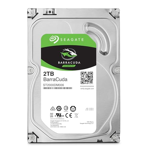 BarraCuda 2TB, Unità disco interna, 3.5", per PC & PC Portatili, SATA 6 GB/s, 7200 RPM, 64 MB cache, FFP (ST2000DMZ08) - Hdd - Immagine 1