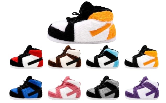 Image of Warm Furry Sneakers Slipper Comfy House Shoes Winter Plush Fuzzy Slipper Shoes For Women Men One Size Fits Most Fluffy Slides For Indoor Outdoor Bigfoot Gifts Houseshoes