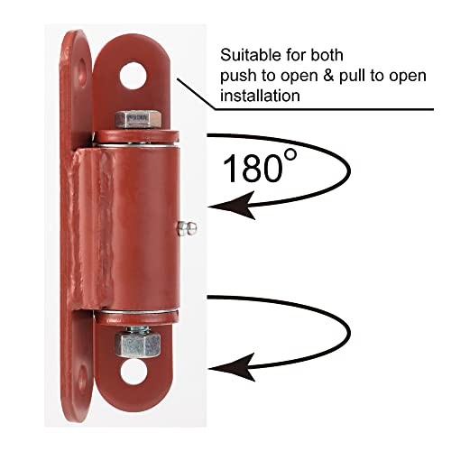 Image of Heavy Duty 7 inch Bolt onto The Gate Bolt onto The Post Gate Hinges with Needle Roller Bearing for Driveway Vehicular Pedestrian Gates, 2150P Lubricable Gate Hinge(Sold as a Pair) (Pack of 2)