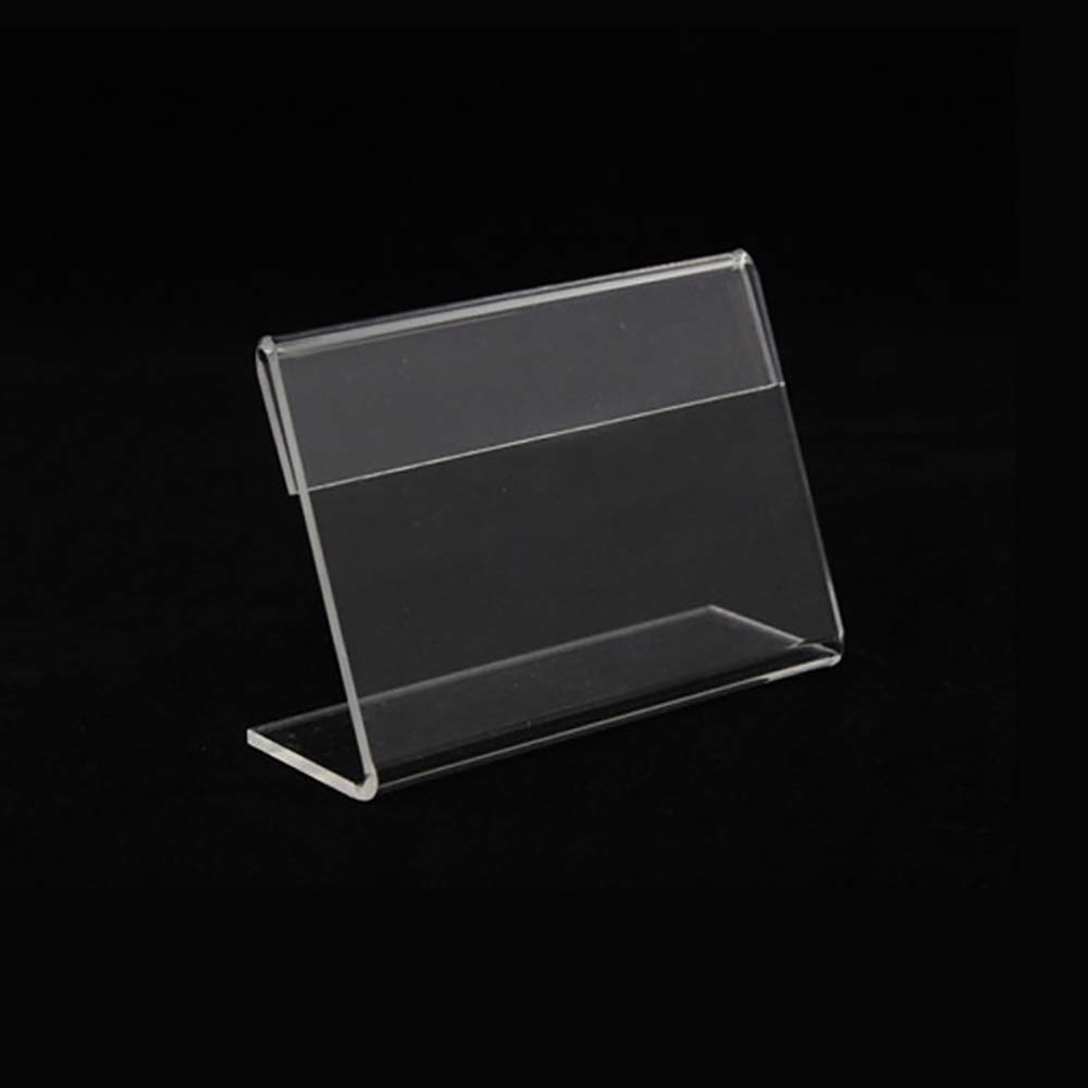 Lot De 40 Présentoirs Acrylique Transparents 2x4 Cm - Pour Cartes De Visite, étiquettes Prix, Menus