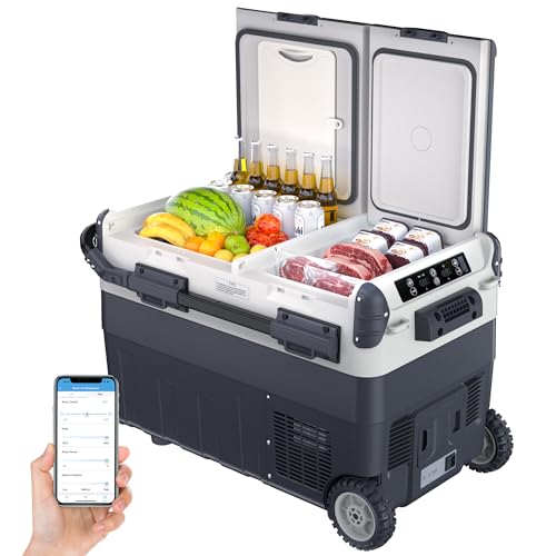 Refrigerador de automóvil de 42 cuartos (40 litros), refrigerador...