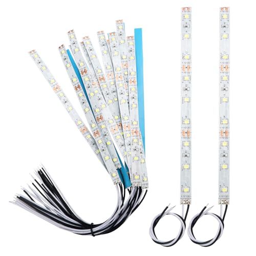 YIXISI 15 PCS 150mm Prewired Strip LED, 12V - 18V LED Strip Light, 2335 SMD LED Light, White