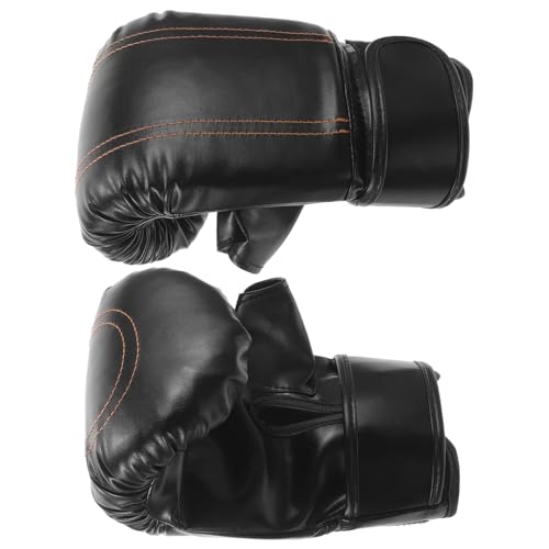 Guantes de boxeo Zerodeko duraderos con diseño ergonómico de PU negro para adultos