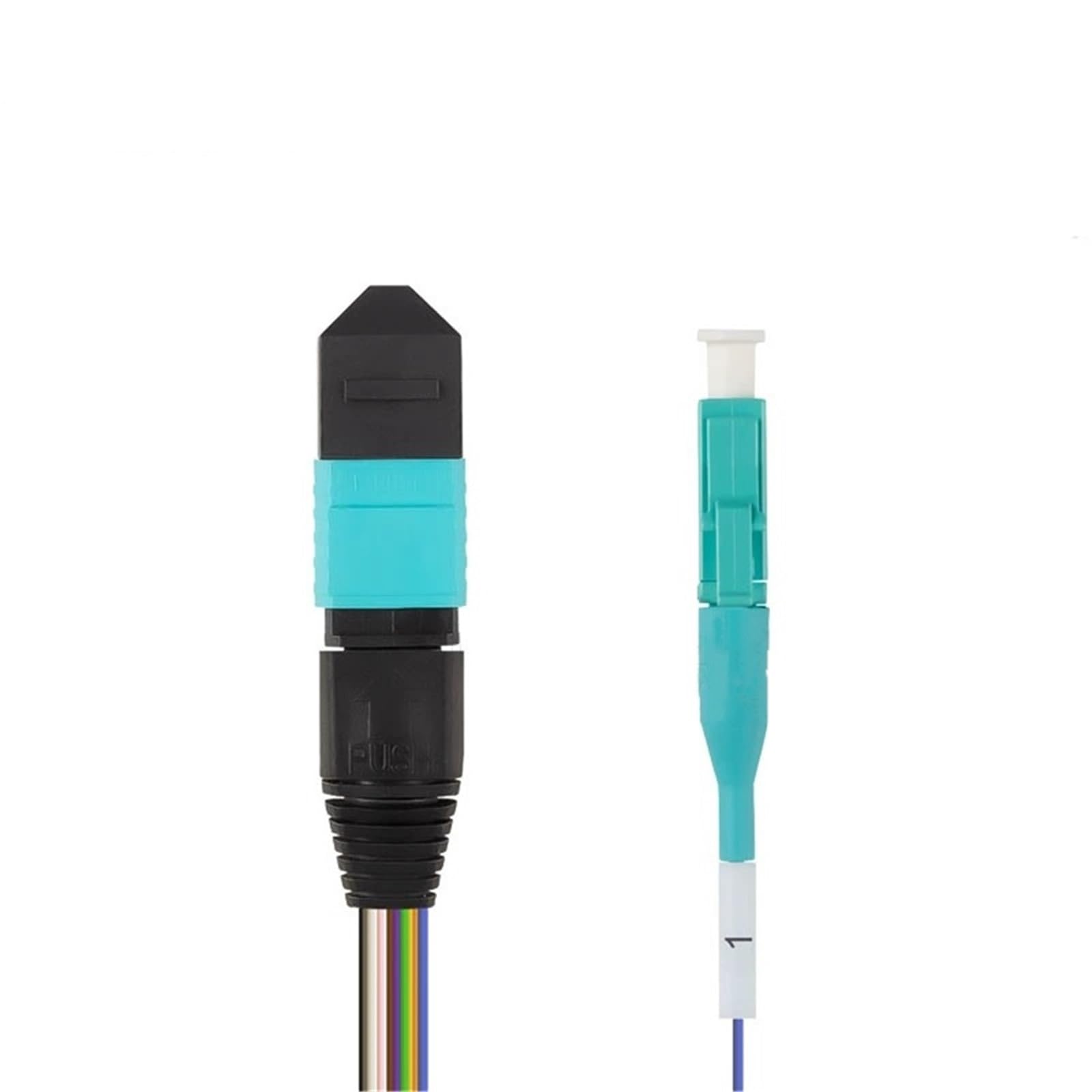 Cordon de raccordement fibre optique MPO-LC 12 brins 0,9 mm 30 cm(0.3m MPO-LC SM)