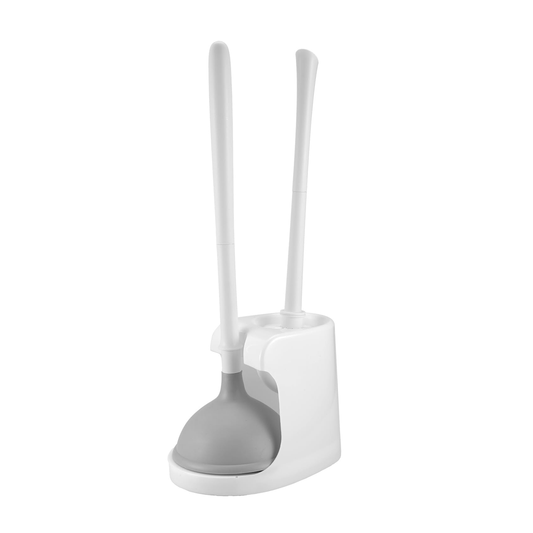 LA BAIESO Toilet Plunger and Brush 2-In-1 Toilet Bowl Brush Plunger Set with Holder for Bathroom Cleaning Tools Combo with Stand A
