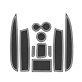 10PCS Compatible with Renault Clio 4 Anti-Slip Gate Slot Mat Cup Coaster Non-Slip Door Groove Pad Auto Interior Mat Car-Styling Accessories(Fluorescent White)