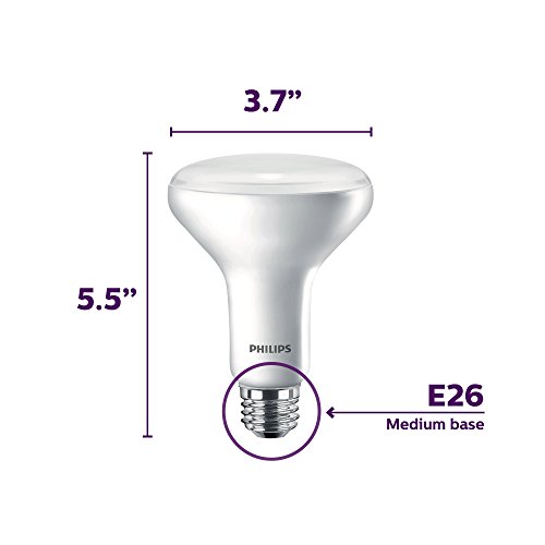 Philips Led Dimmable Br30 Light Bulb: 650-Lumen, 5000-Kelvin, 11-Watt (65-Watt Equivalent), E26 Base, Frosted, Daylight, 3-Pack #TOP3