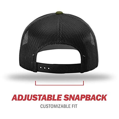 Image of Richardson 112P Patterned Snapback Trucker Hat - Custom Leather Patch Hat | No Minimals | Volume Tiered Pricing