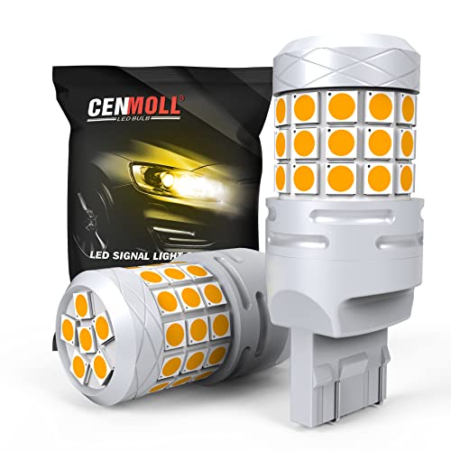 Cenmoll 7443 W21/5W Lampadina a LED Giallo ambra