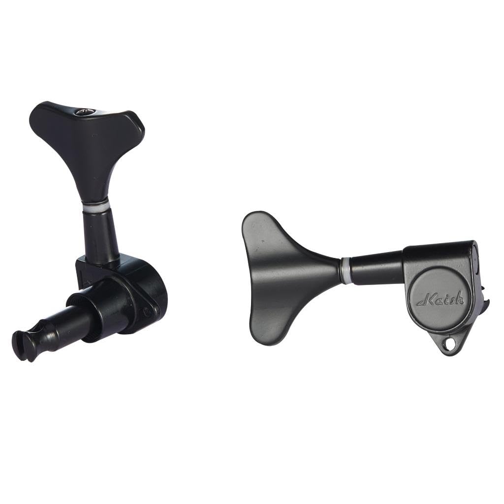 Accordatori per bassi sigillati a 5 corde 18:1 per mancini e basso, per chitarra e basso, compatibili con Ibanez/Yamaha Style acustico/basso elettrico, nero, 3L/2R